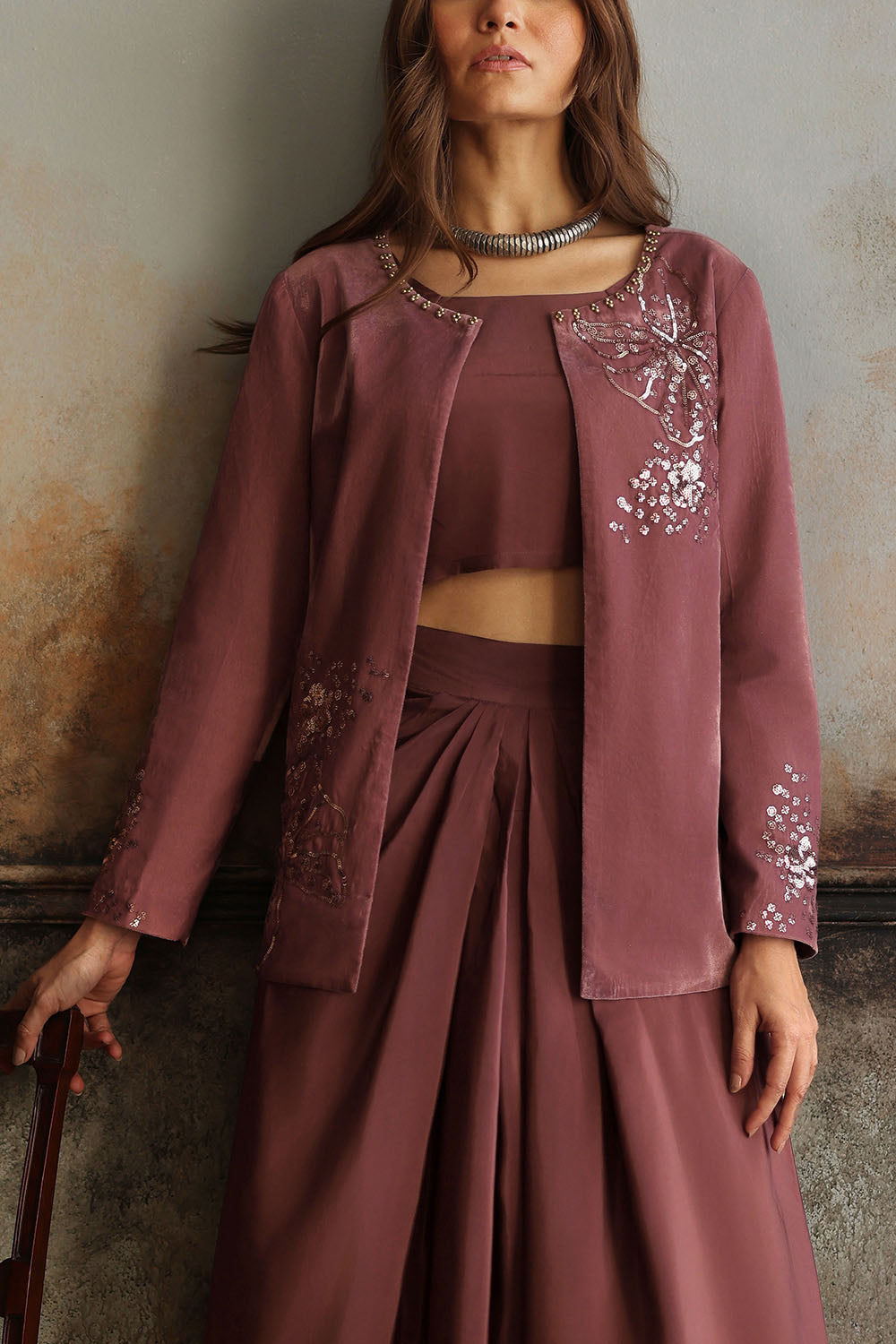 Velvet Embroidered Waistcoat