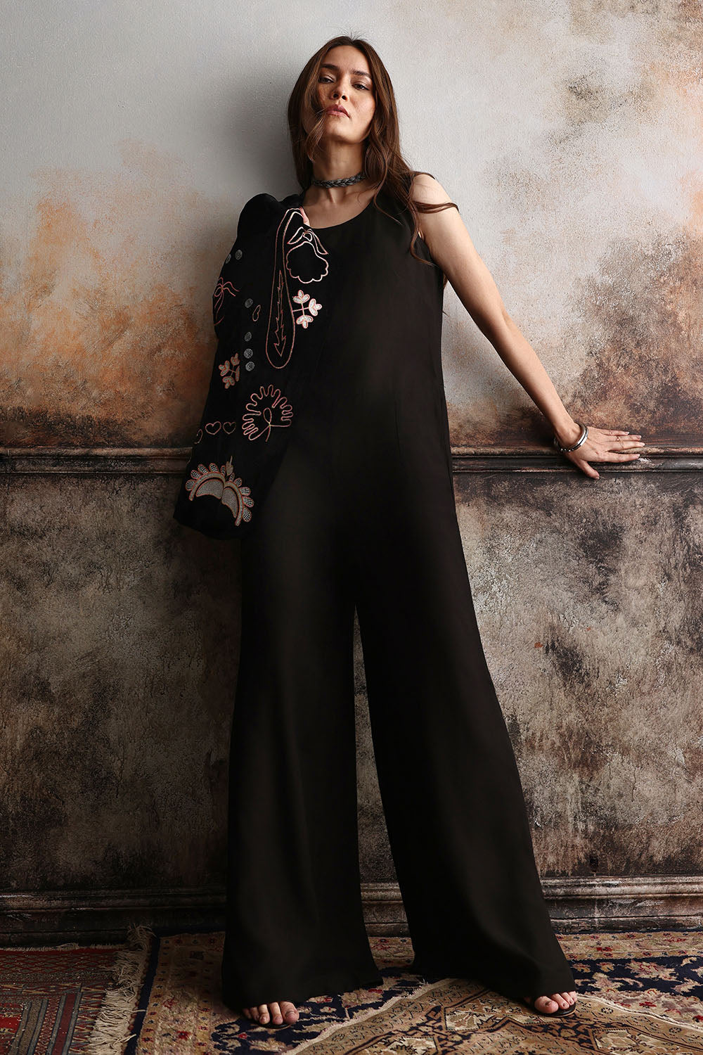 Velvet Embroidered Waistcoat