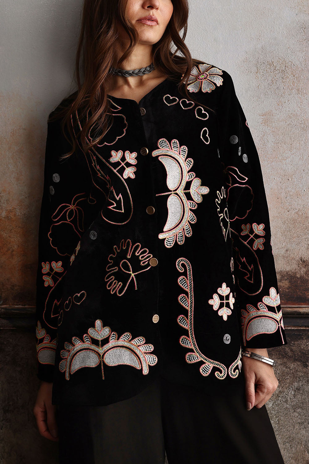 Velvet Embroidered Waistcoat