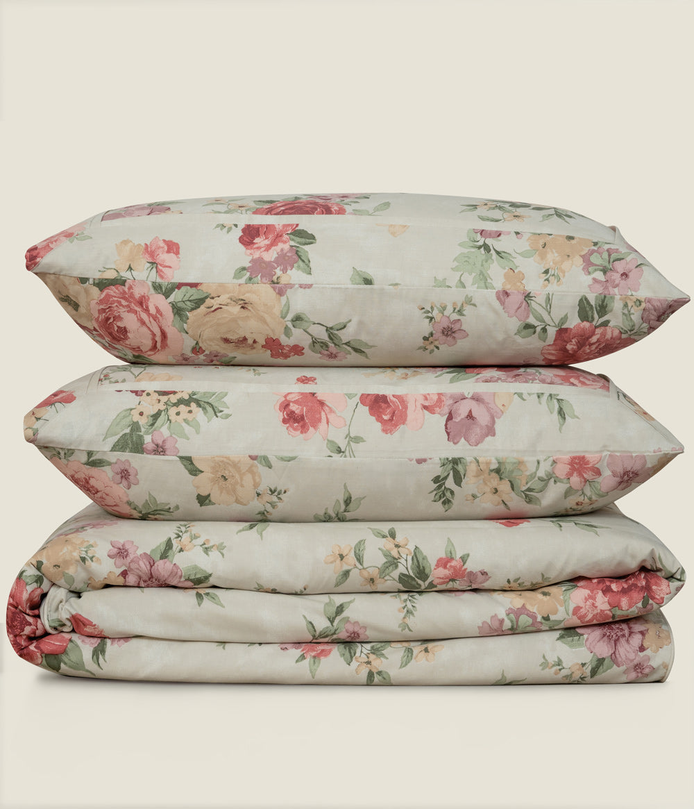 Vintage Rose Quilt Cover Set