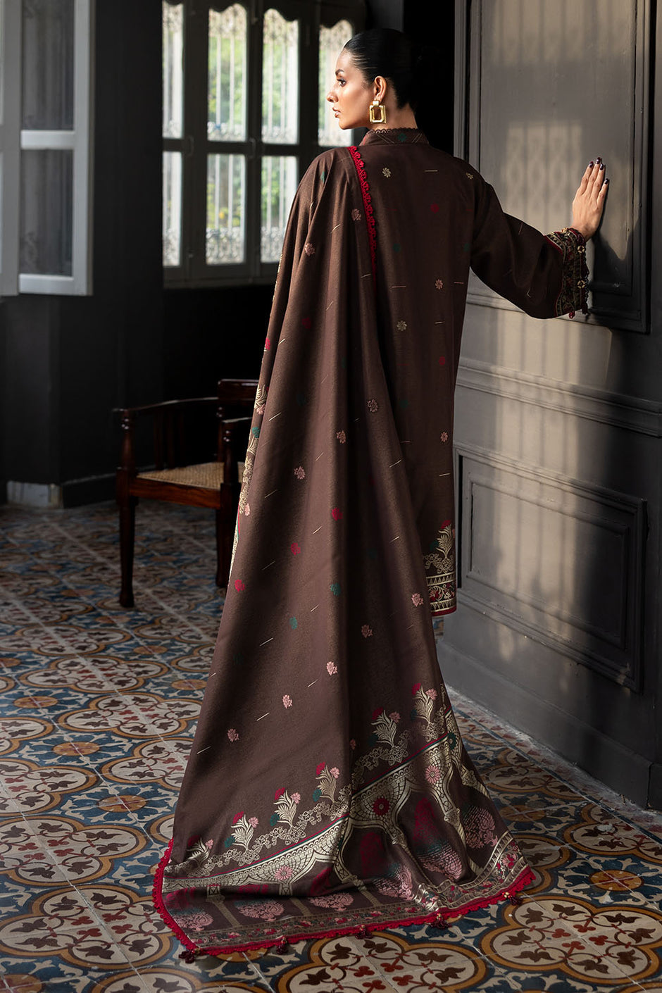 3 Piece Rod Jacquard Suit with Dupatta