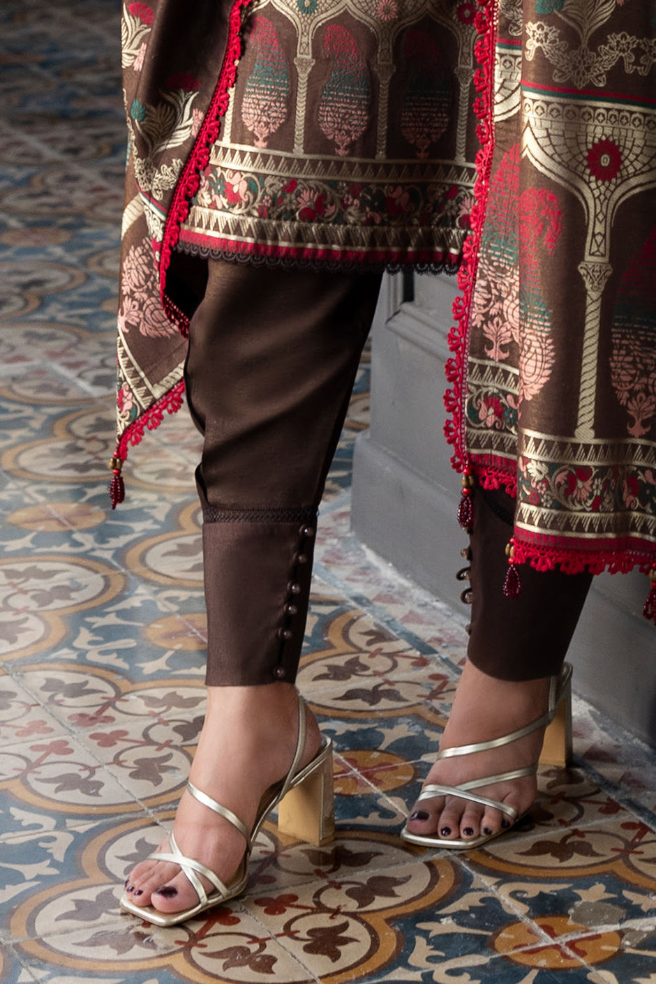 3 Piece Rod Jacquard Suit with Dupatta