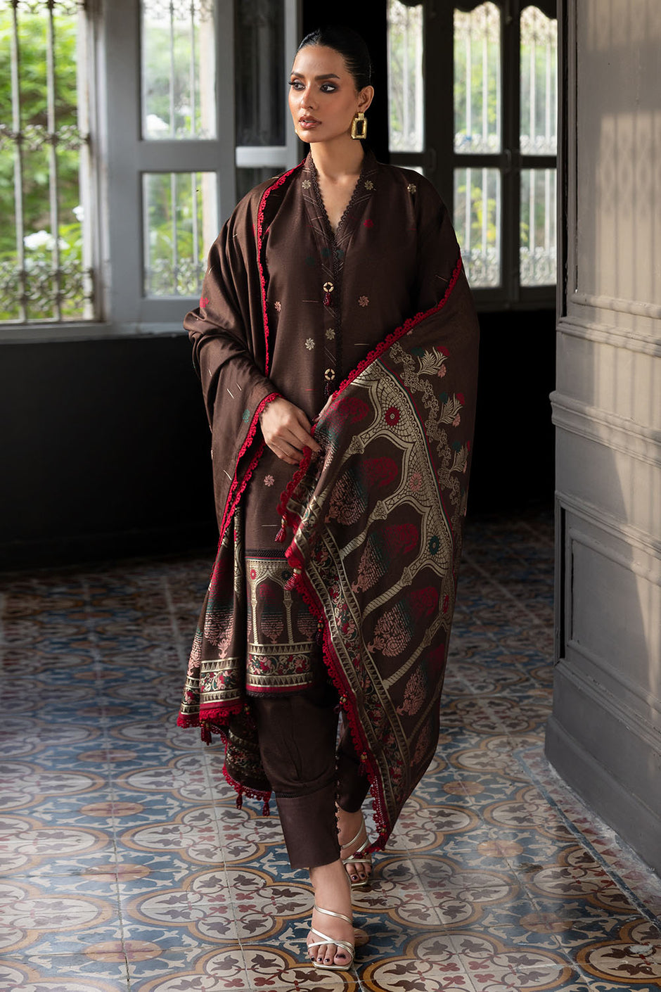 3 Piece Rod Jacquard Suit with Dupatta