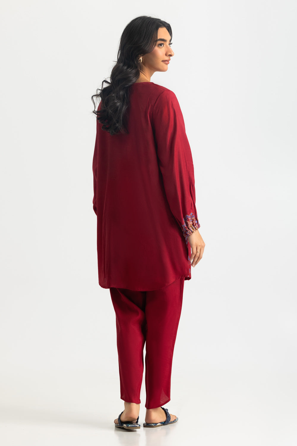 Viscose Raw Silk Embroidered Co-Ord Set