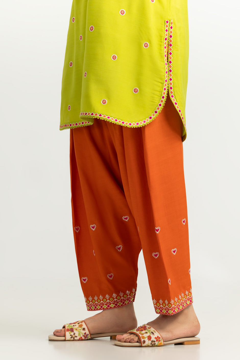 Viscose Raw Silk Embroidered Co-Ord Set