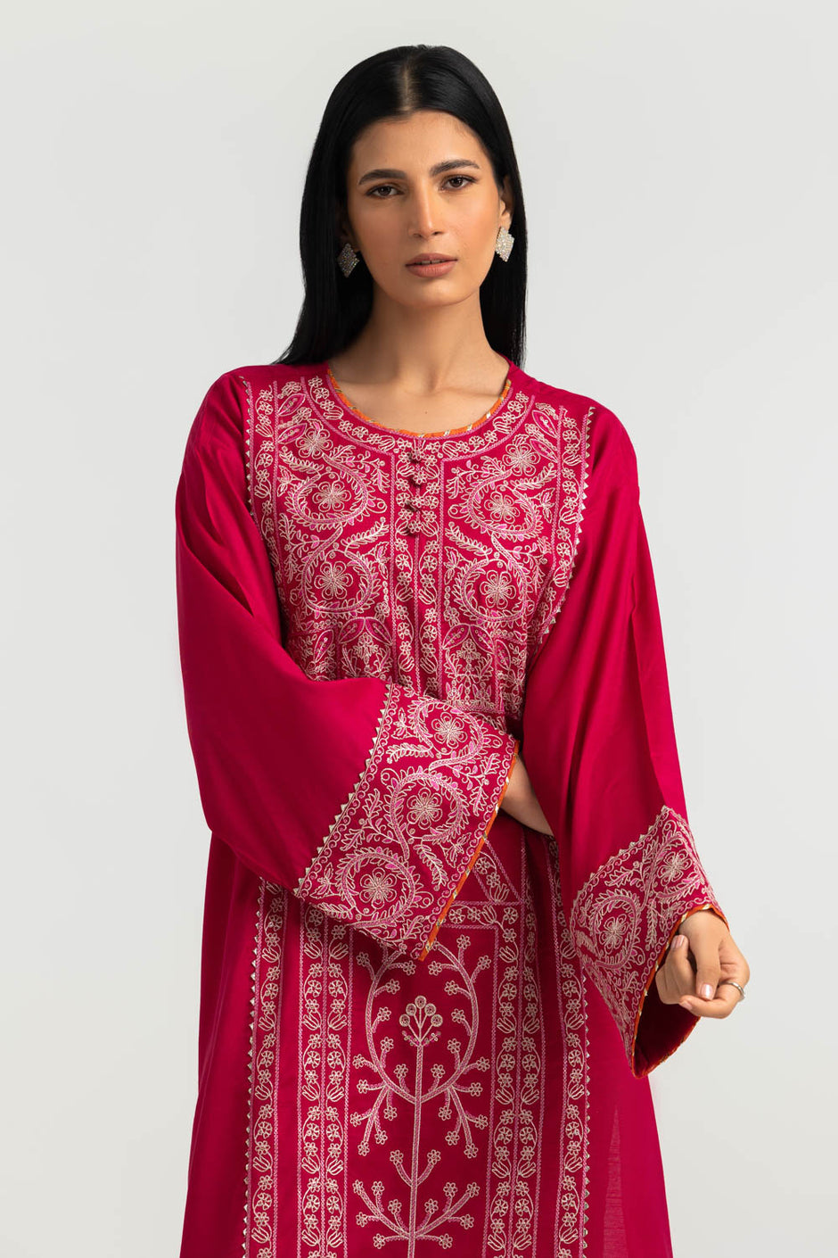 Viscose Raw Silk Embroidered Co-Ord Set