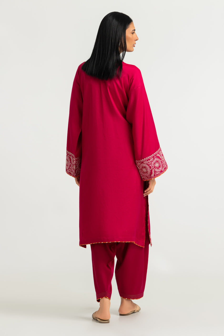 Viscose Raw Silk Embroidered Co-Ord Set