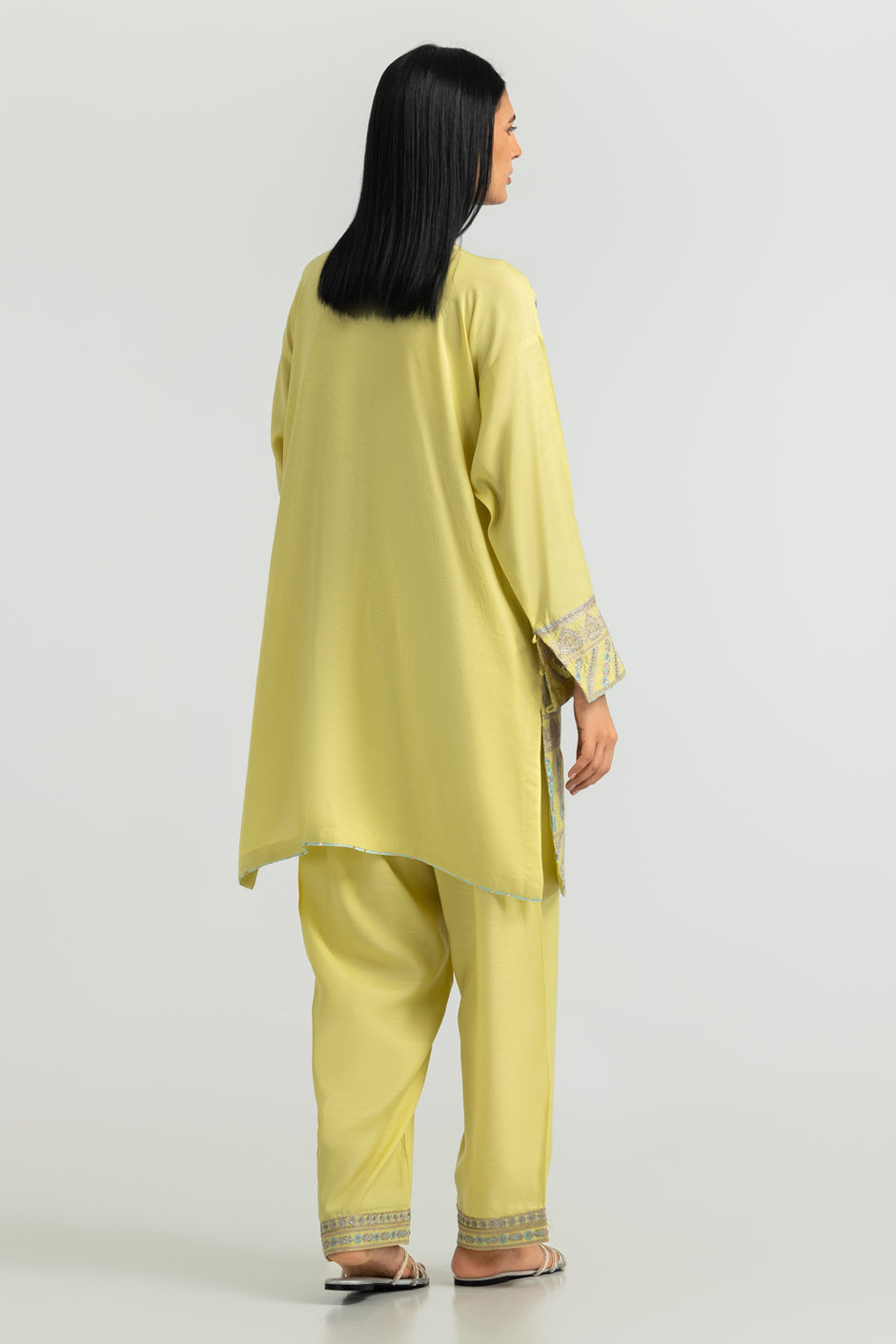 Viscose Raw Silk Embroidered Co-Ord Set