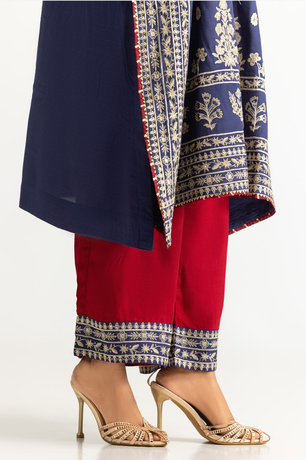 Viscose Raw Silk Embroidered Co-Ord Set