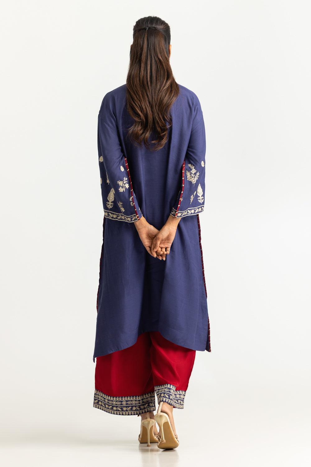 Viscose Raw Silk Embroidered Co-Ord Set