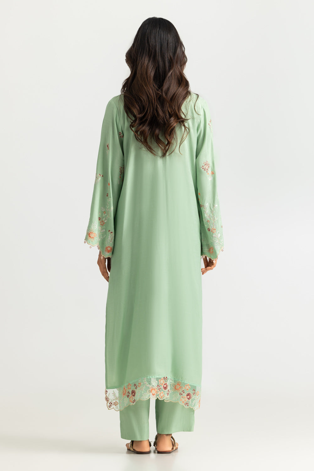 Viscose Raw Silk Embroidered Co-Ord Set