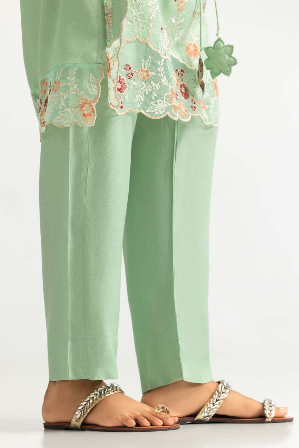 Viscose Raw Silk Embroidered Co-Ord Set