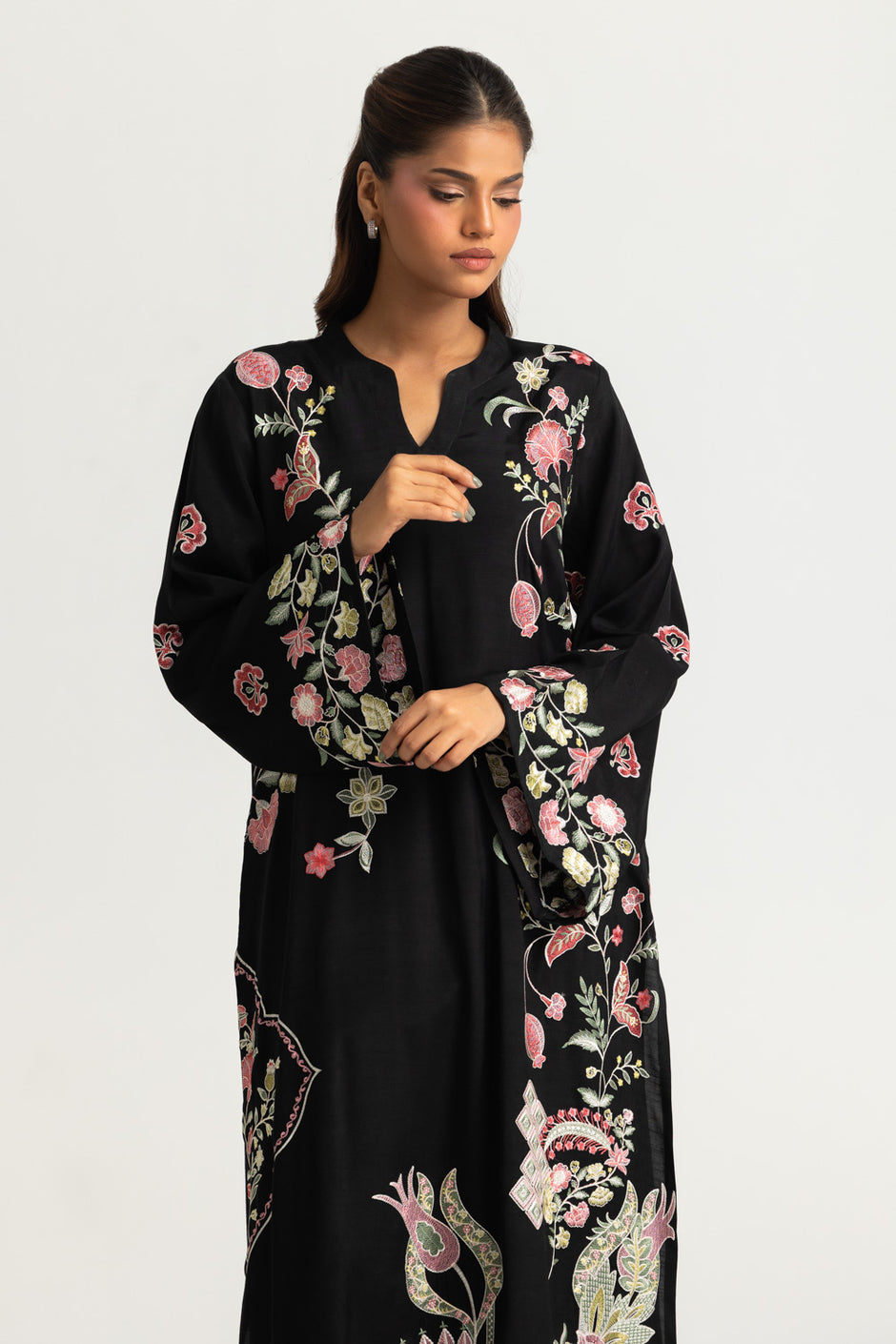 Viscose Raw Silk Embroidered Co-Ord Set
