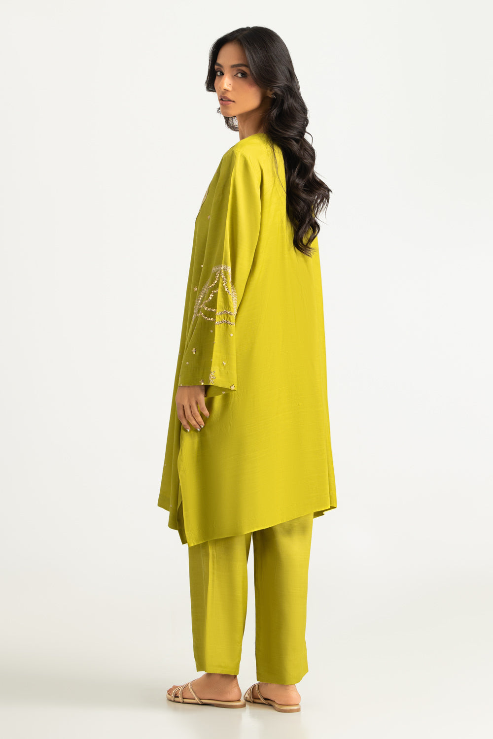 Viscose Raw Silk Embroidered Co-Ord Set