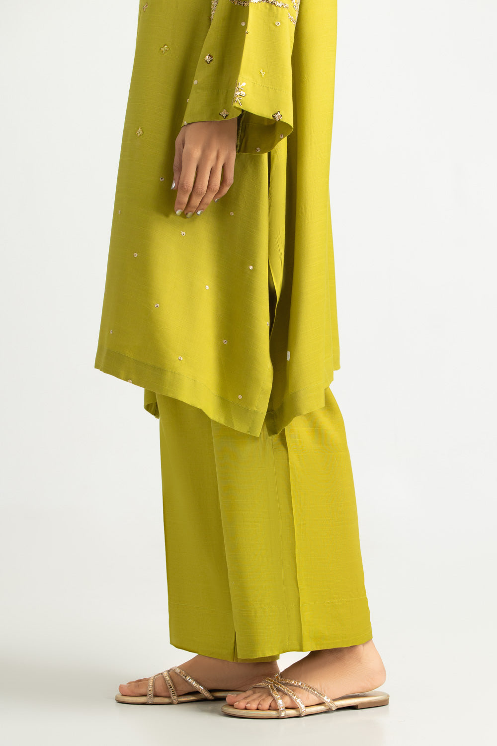 Viscose Raw Silk Embroidered Co-Ord Set