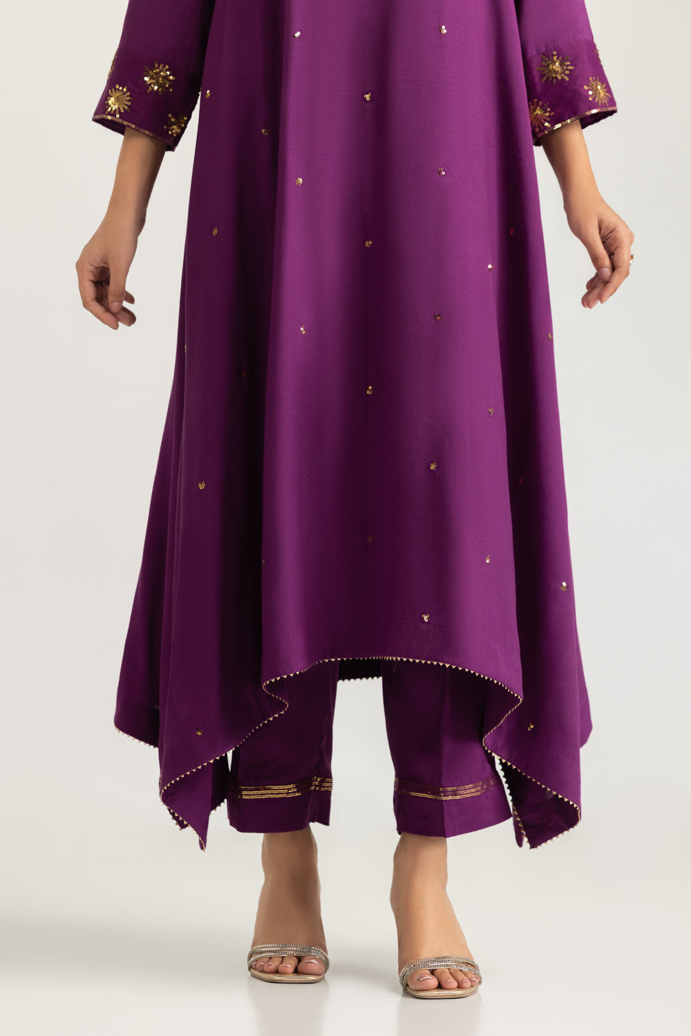 Viscose Raw Silk Embroidered Co-Ord Set