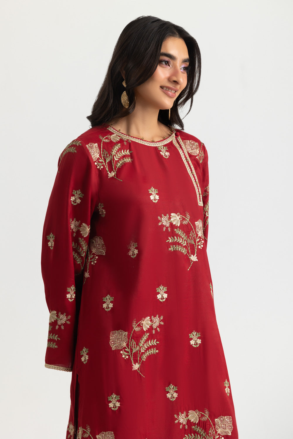 Viscose Raw Silk Embroidered Co-Ord Set