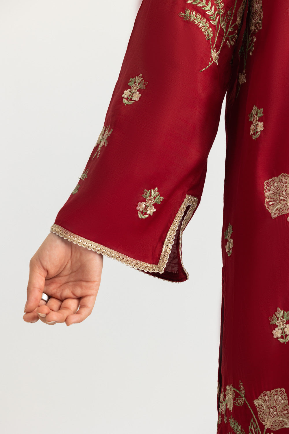 Viscose Raw Silk Embroidered Co-Ord Set