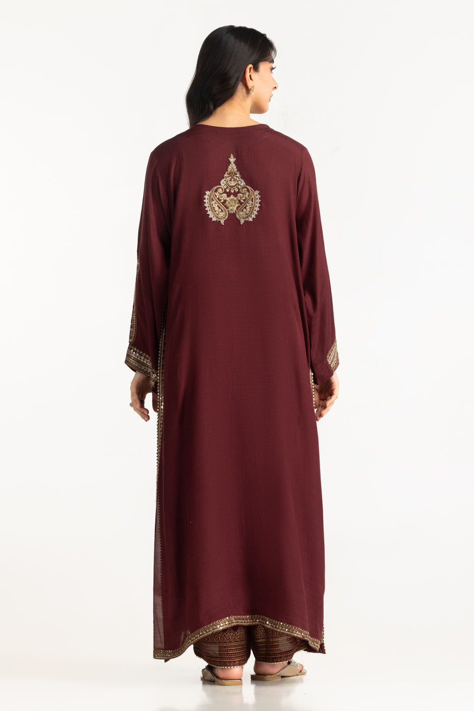 Viscose Raw silk Embroidered Co-Ord Set