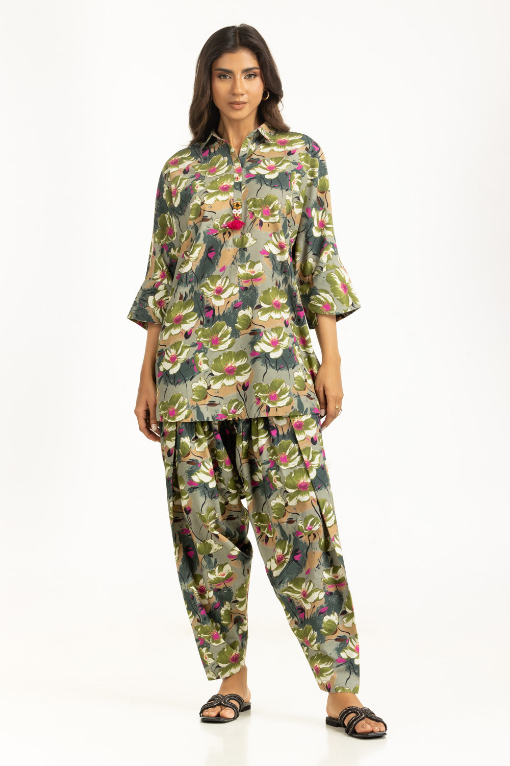 Viscose Slub Printed Co-Ord Set IPST-55030