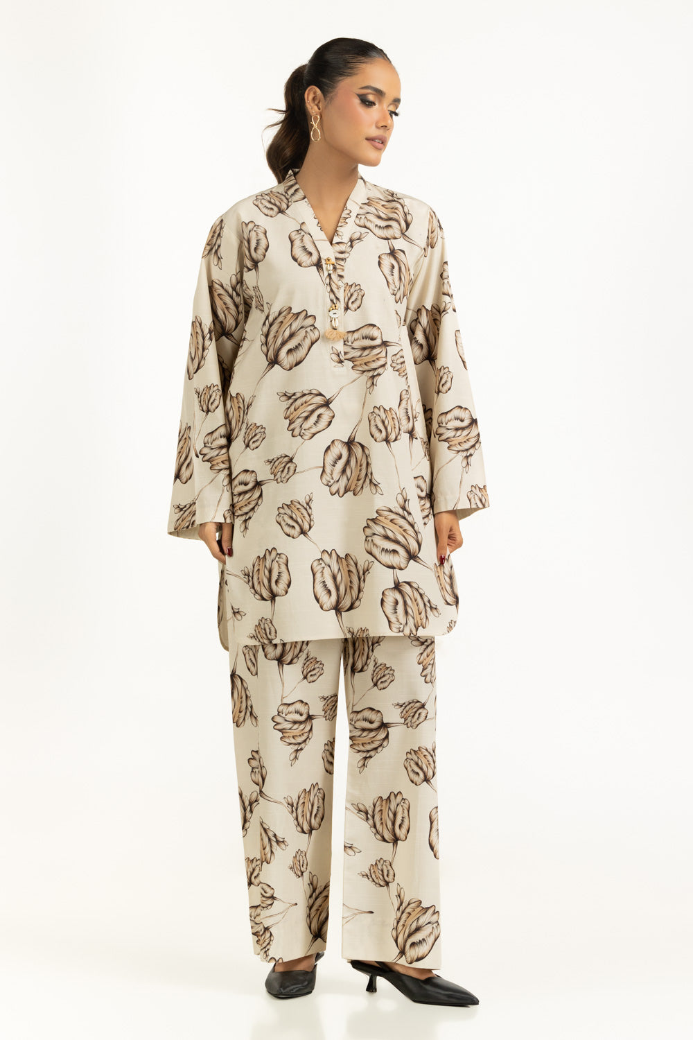 Viscose Slub Printed Co-Ord Set IPST-55031