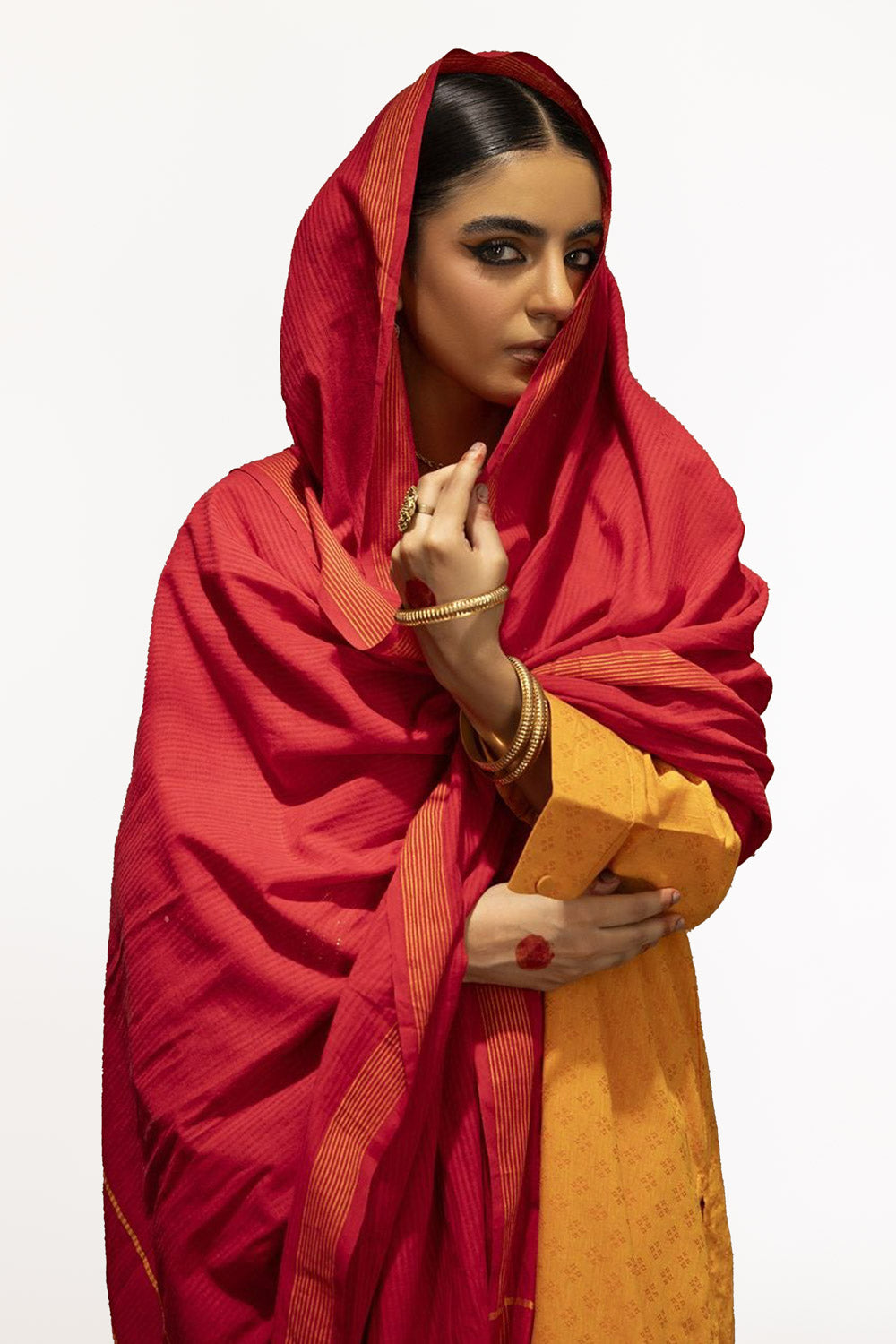 Yarn Dyed Shirt And Trouser With Dupatta