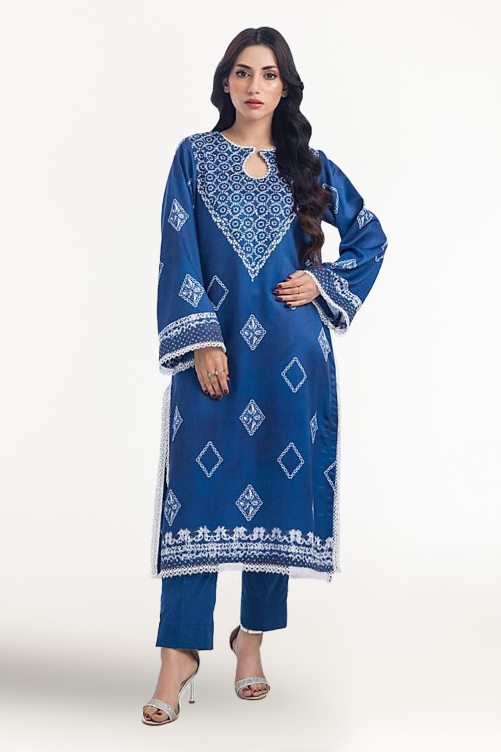 Printed Twill Linen Unstitched Shirt WNSS-32023