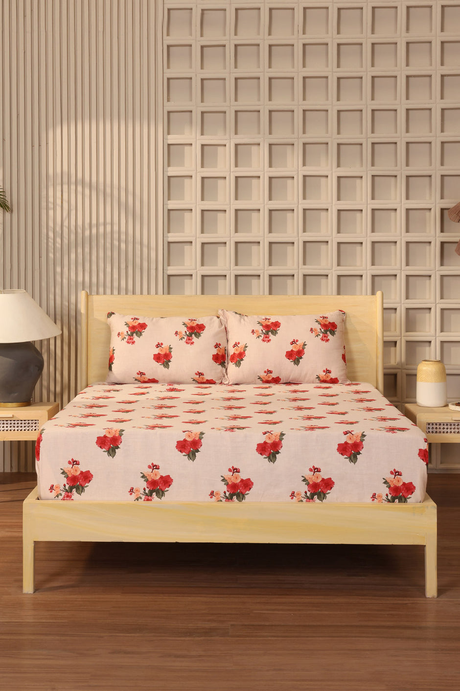 Water Blossom T-200 Bed Sheet Set
