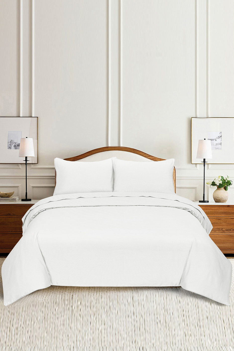 White Cube Dobby Quilt Cover Set