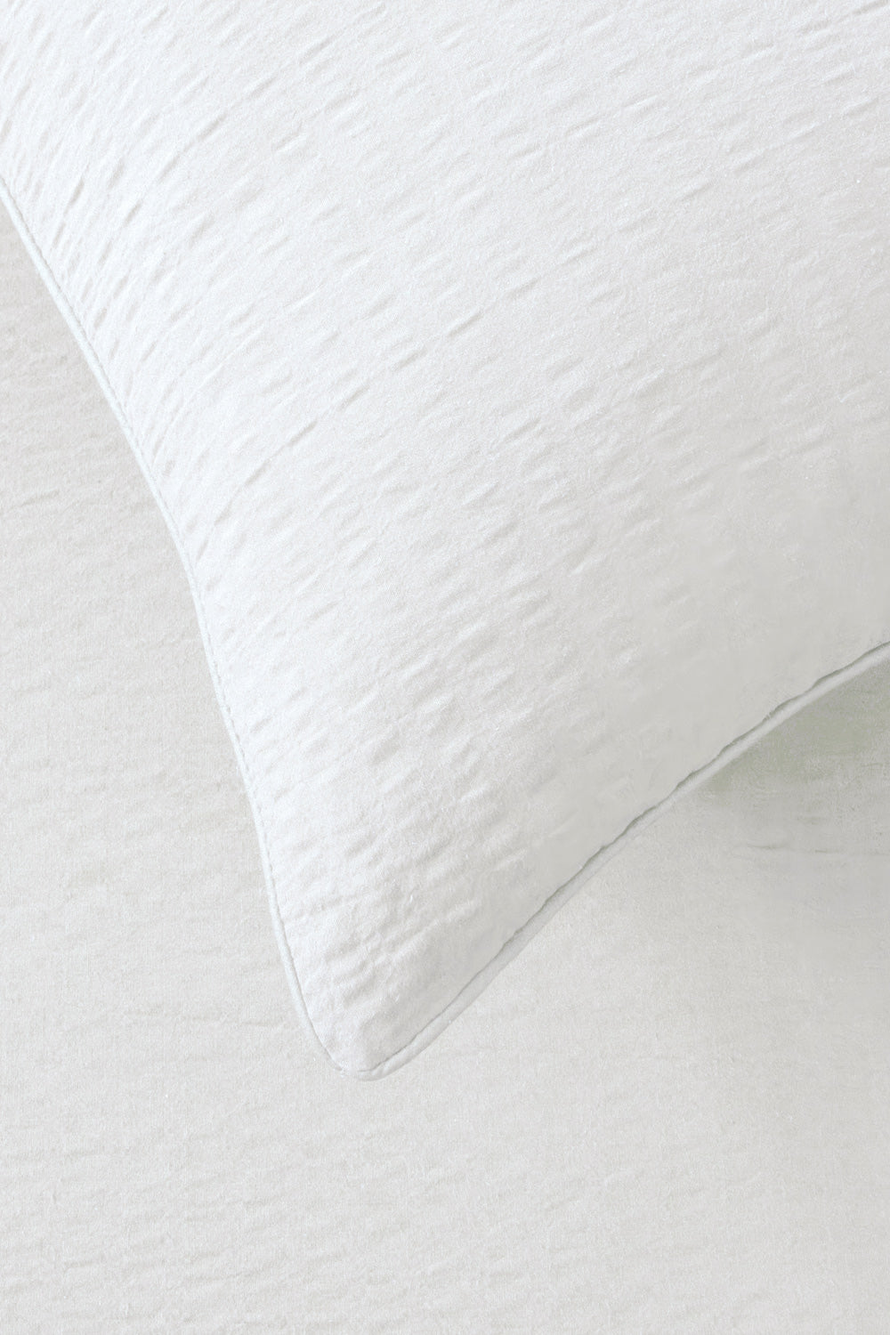 White Seersucker Dyed Duvet Cover