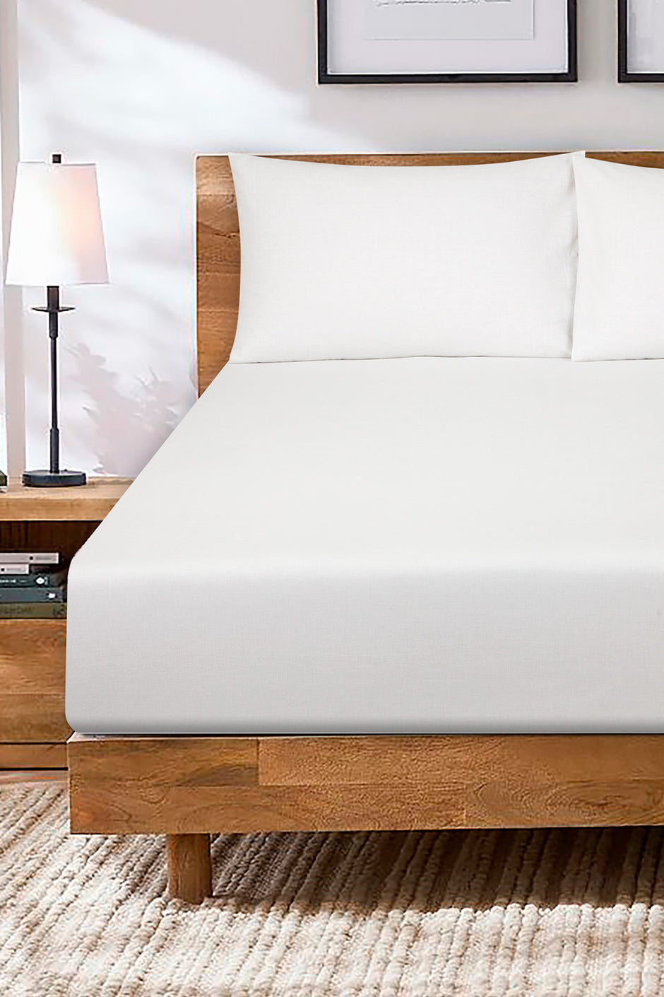 White Fitted Sheet Set