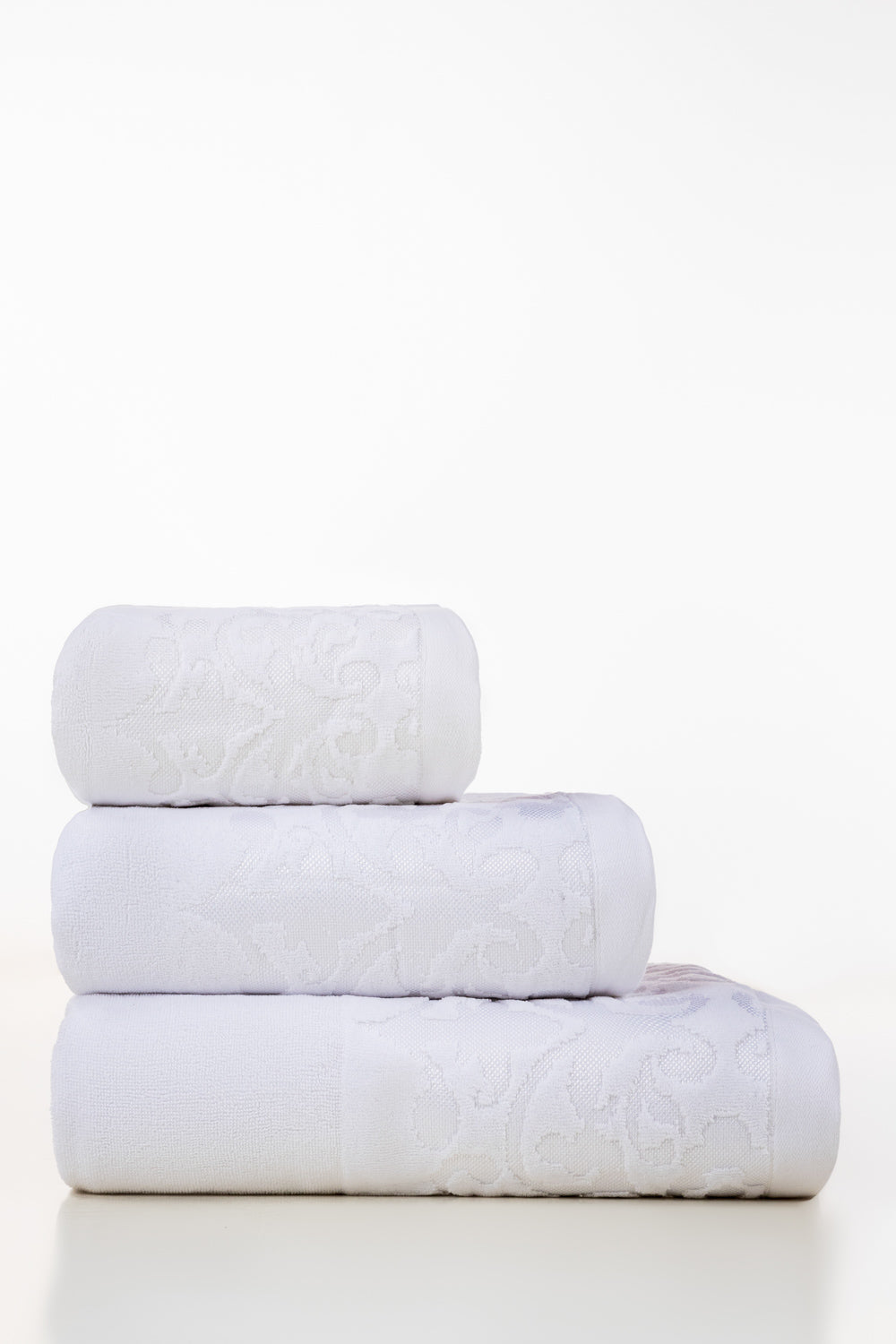 White Jacquard Dyed Towel 25