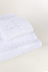 White Jacquard Dyed Towel 25