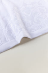 White Jacquard Dyed Towel 25