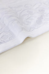 White Jacquard 4pcs Towel Set