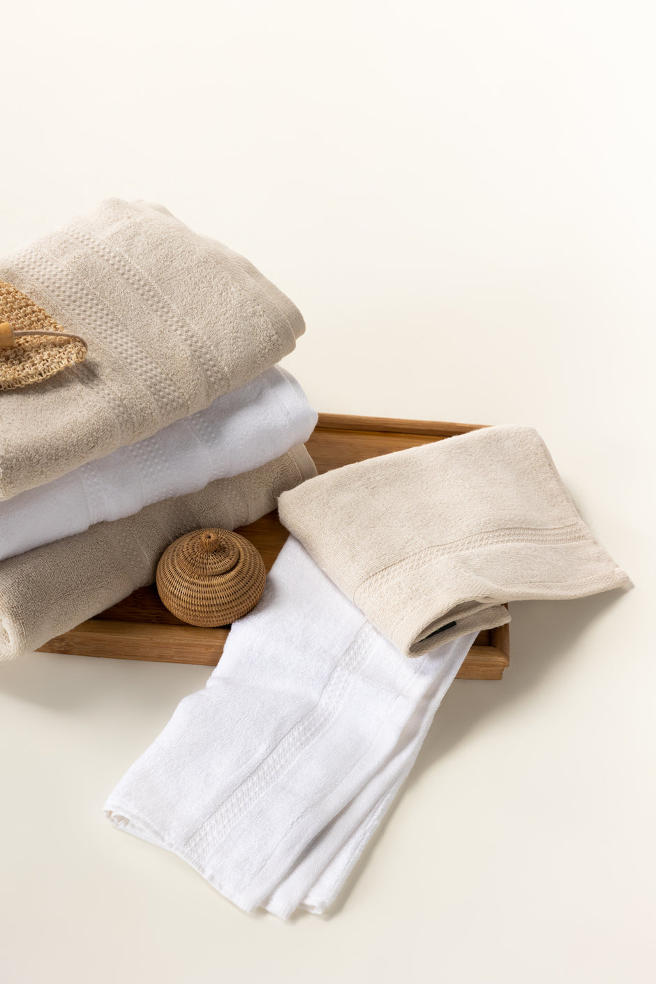 White 3pc Zero Twist Towel Set