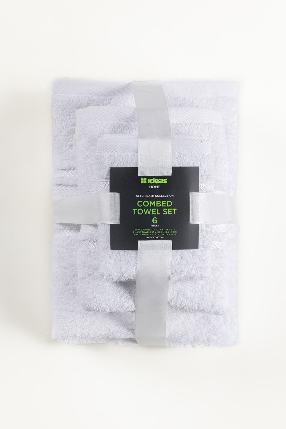White Combed Towel 6pcs Set 25