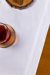 White Cube Dobby Table Runner