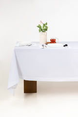 White Cube Dobby Table Cover