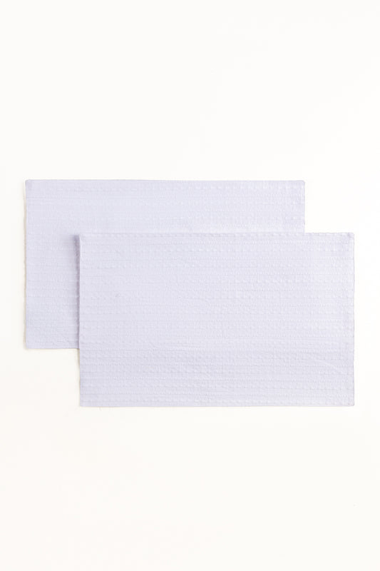 White Glow Dyed Placemat Pair