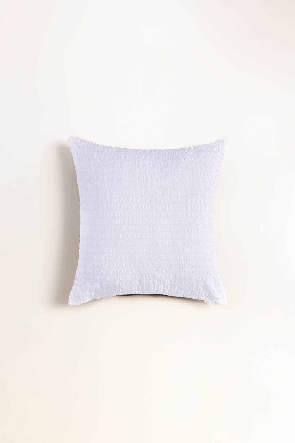 White T-150 Seersucker Square Cushion Cover