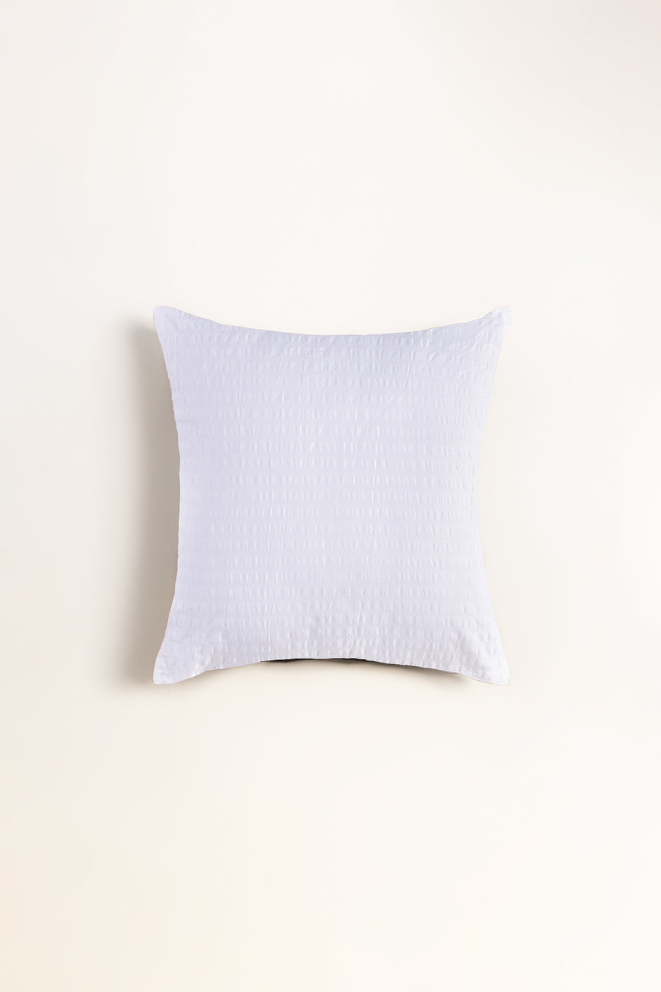 White T-150 Seersucker Square Cushion Cover