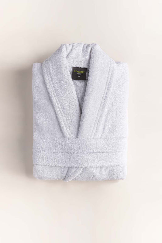 White Combed Bathrobe