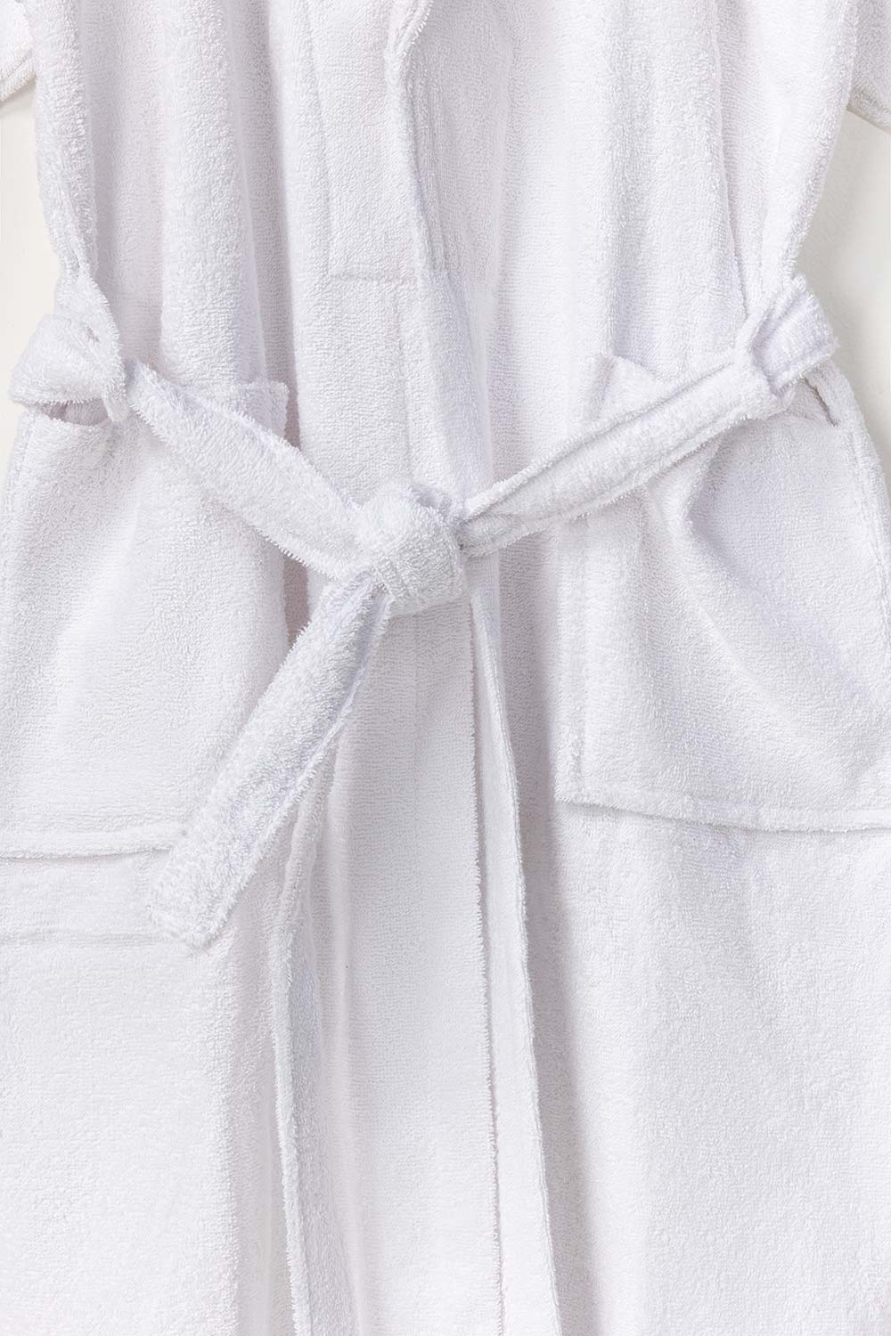White Combed Bathrobe