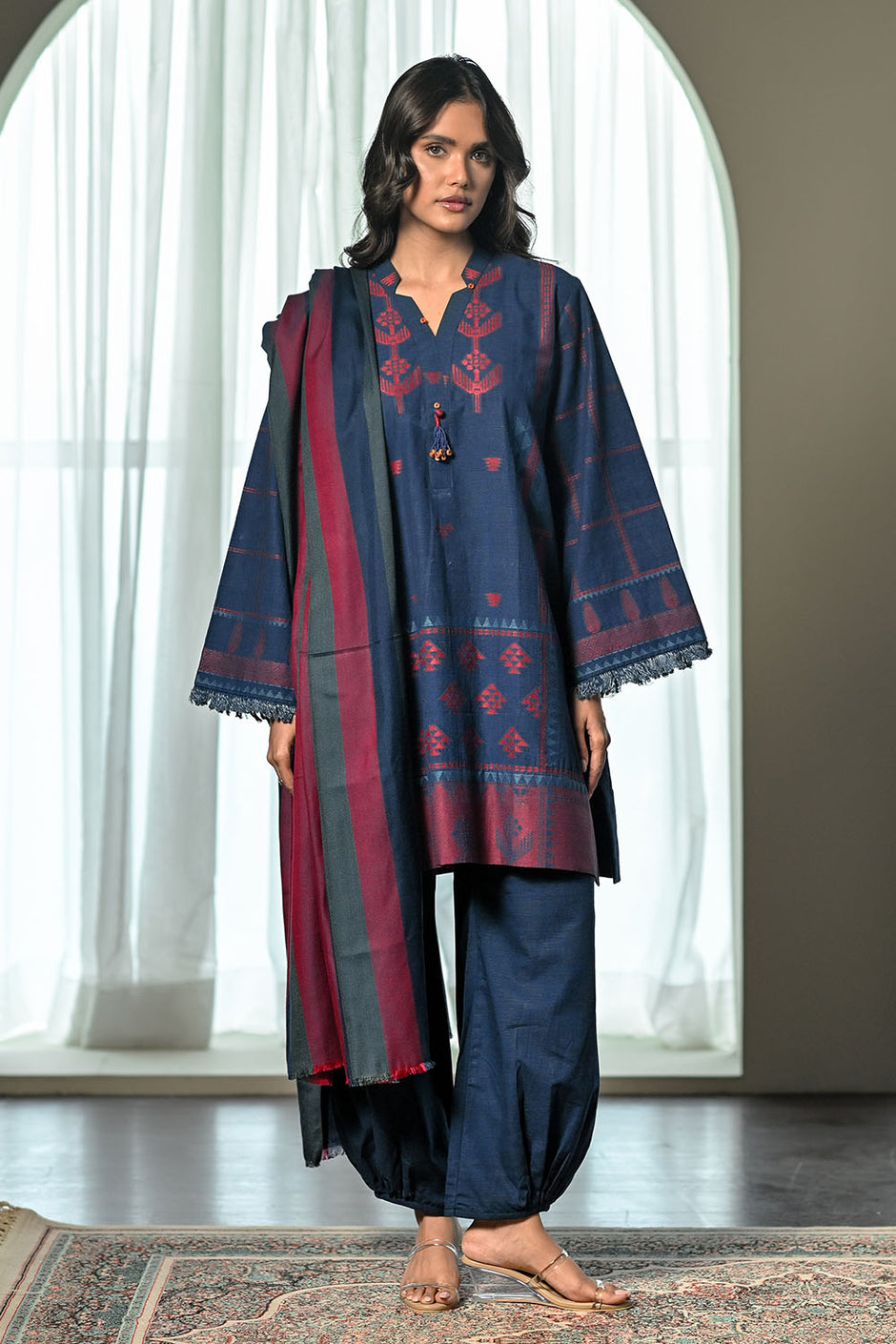 3 Piece Jacquard Suit