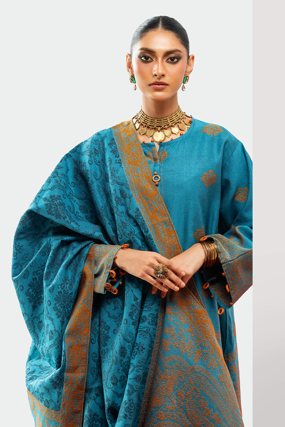 3 Piece Yarn Dyed Jacquard Suit with Dupatta MJ-52050