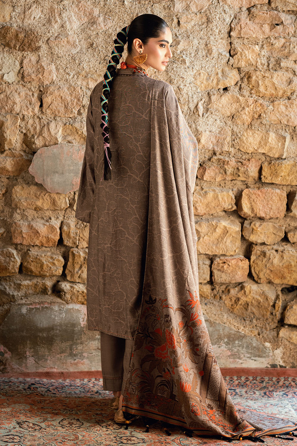 3 Piece Yarn Dyed Self Jacquard Suit with Shirt and Trouser MJ-52039