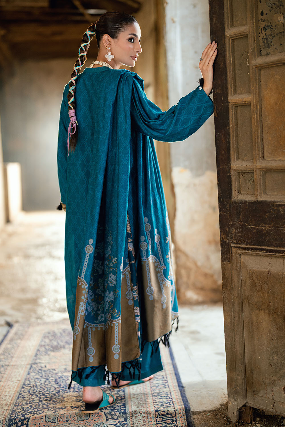3 Piece Yarn Dyed Self Jacquard Suit with Shirt and Trouser MJ-52041