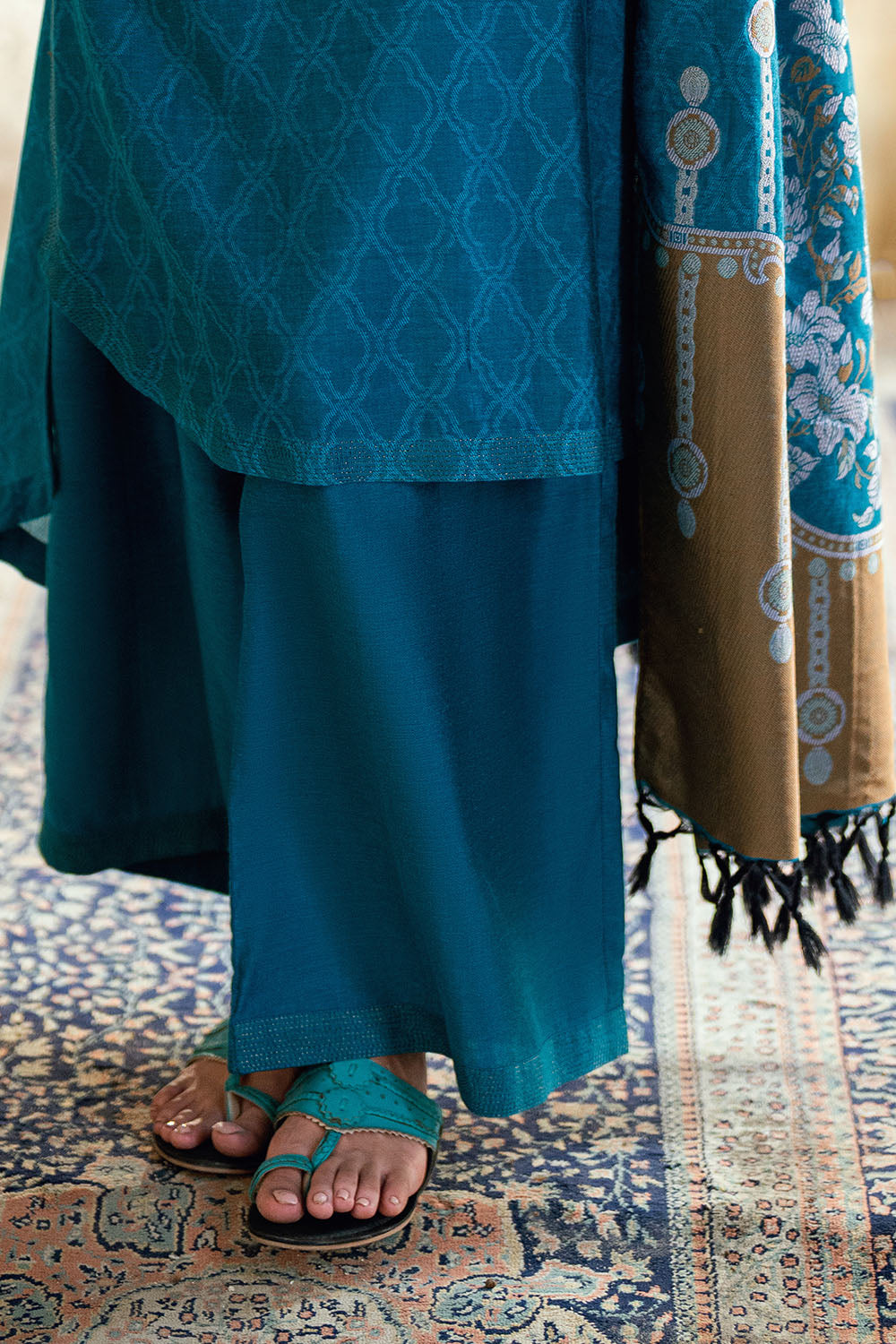 3 Piece Yarn Dyed Self Jacquard Suit with Shirt and Trouser MJ-52041