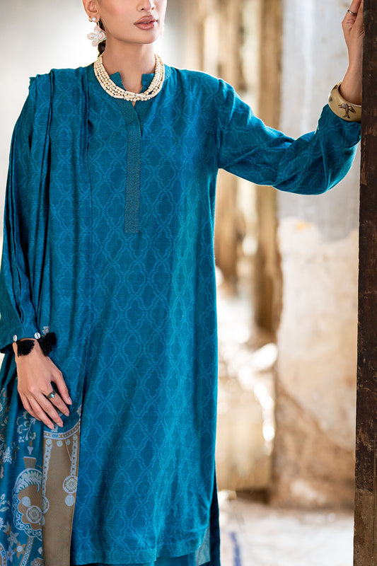 3 Piece Yarn Dyed Self Jacquard Suit with Shirt and Trouser MJ-52041